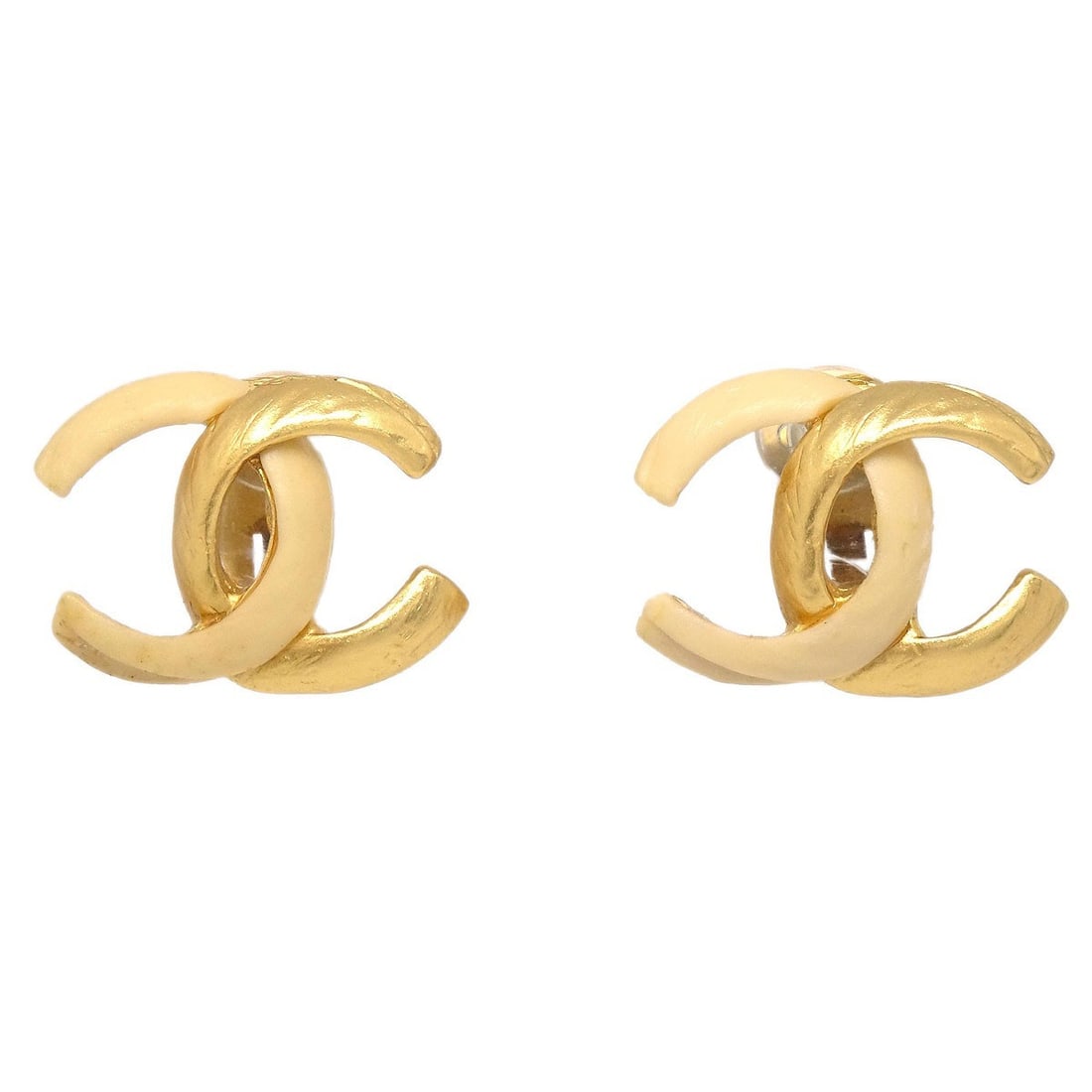 Chanel Gold Plated CC Logo Clip-On Earrings 00T Collection (1 of 4)