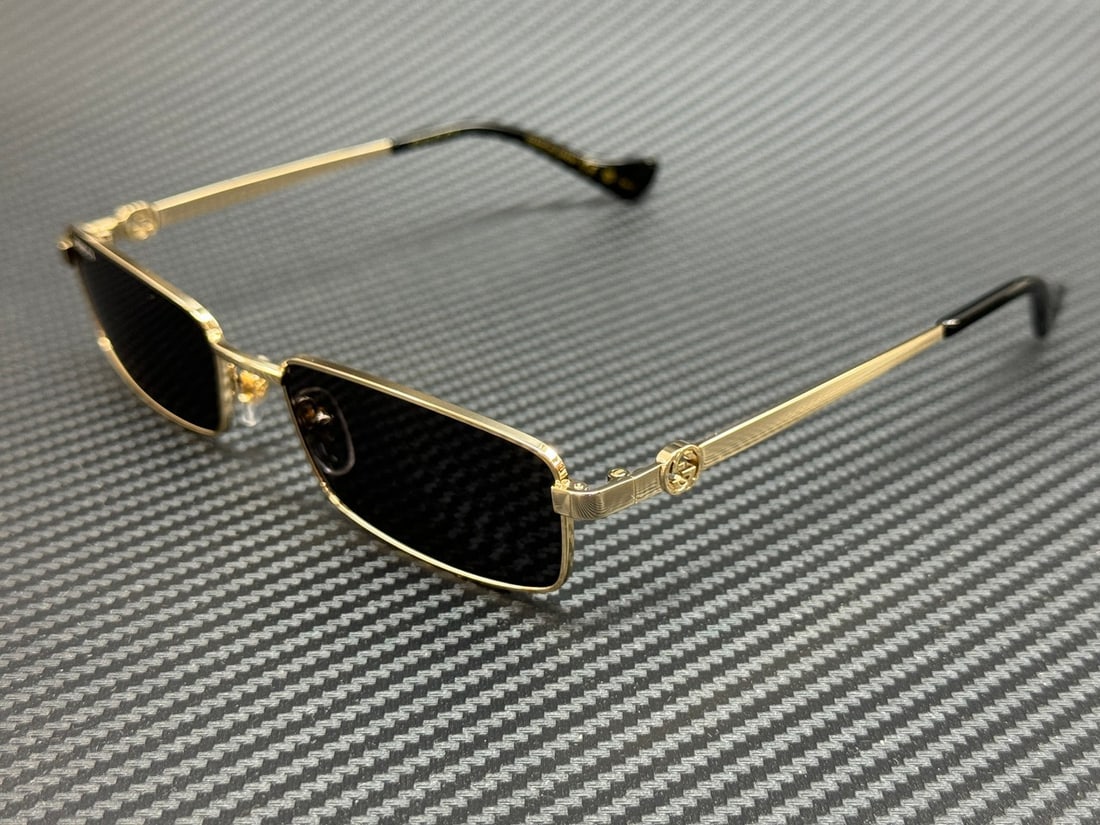 GUCCI GG1600S 001 Gold Frame Grey Lenses Unisex Sunglasses (1 of 5)