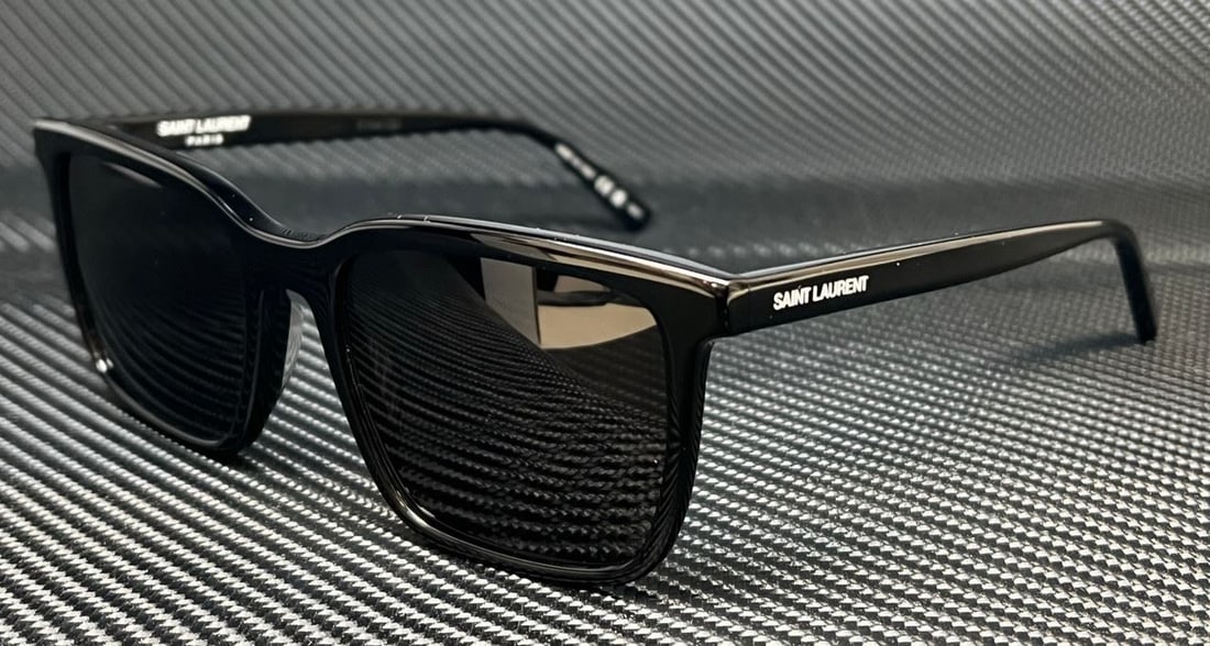 Saint Laurent SL 500 001 Black Grey Men's Sunglasses 54mm (1 of 4)