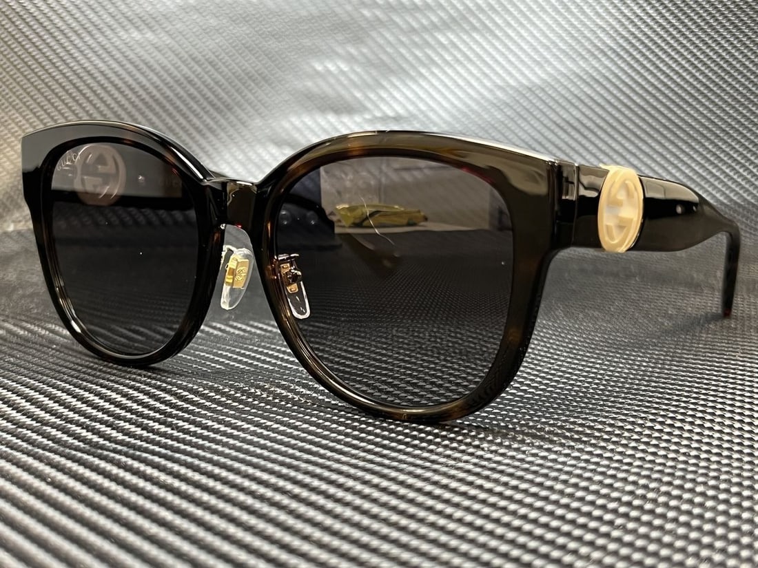 GUCCI GG1028SK 007 Havana Cat Eye Women's Sunglasses with Gradient Grey Lenses (1 of 4)