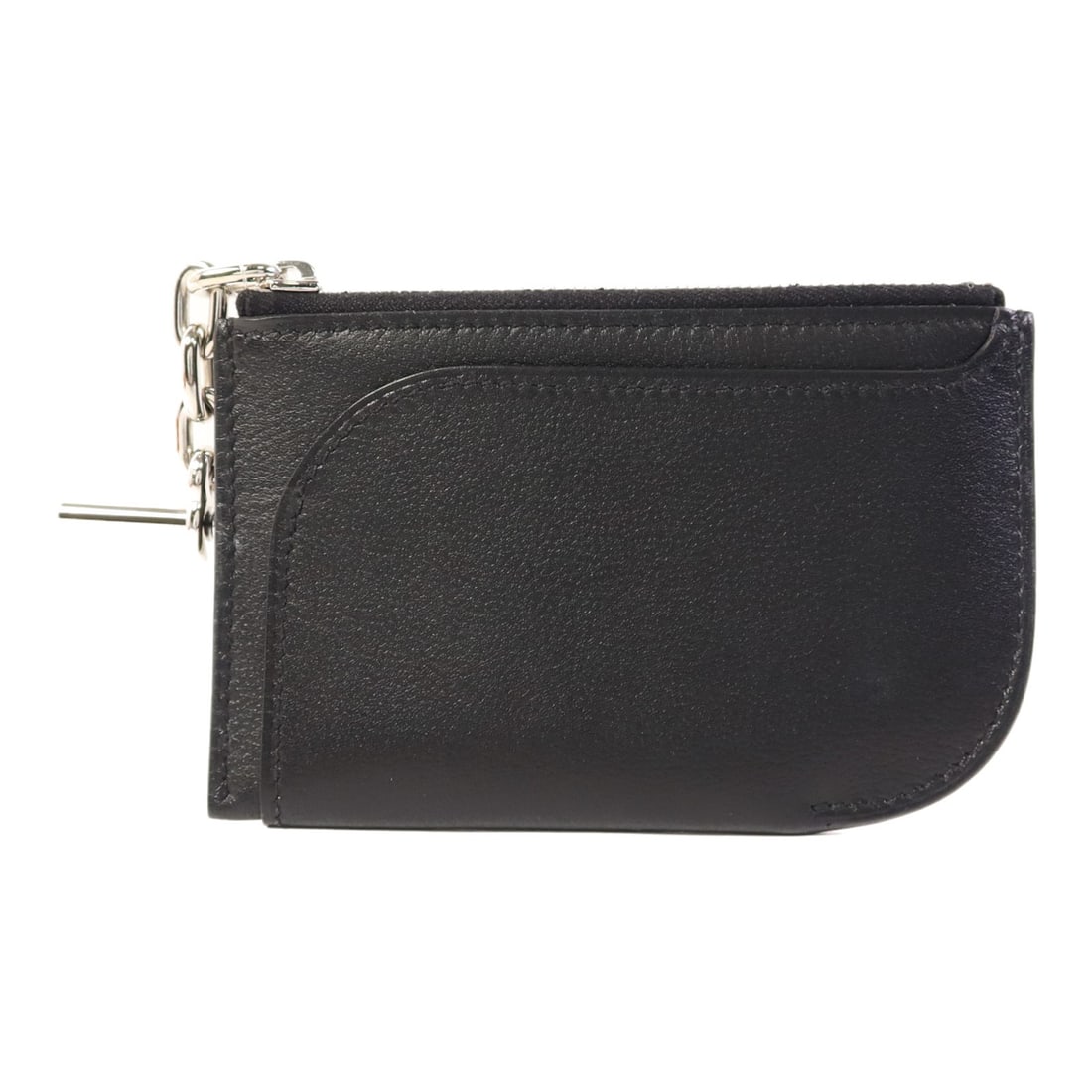 HERMES PM Clutch Phone Case Evercolor Leather Black SHW (1 of 15)