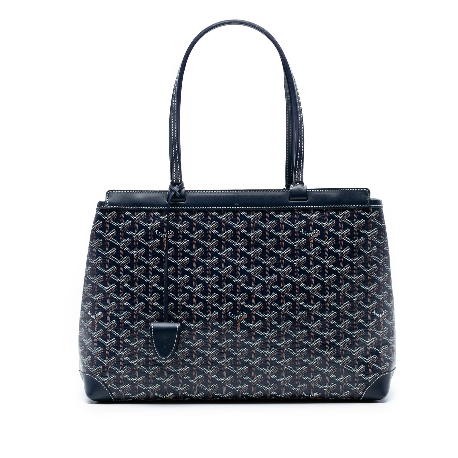 Goyard Goyardine Bellechasse PM Coated Canvas Handbag Blue (1 of 7)