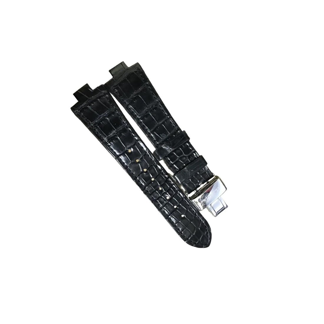 Christion Dior Black Leather 10x18mm Men's Watch Band Strap: Christion Dior Black Leather 10x18mm Men's Watch Band Strap Elevate your timepiece with this exquisite Christion Dior wristwatch band, crafted from genuine black leather. This two-piece strap features