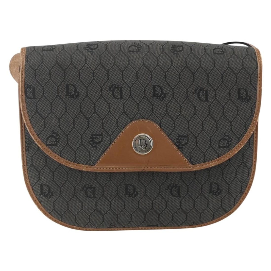 Christian Dior Honeycomb Flap Vintage Gray PVC Crossbody Bag: Christian Dior Honeycomb Flap Vintage Gray PVC Crossbody Bag This Christian Dior vintage Honeycomb shoulder bag features a gray PVC exterior with the iconic honeycomb pattern. Designed for women, it i