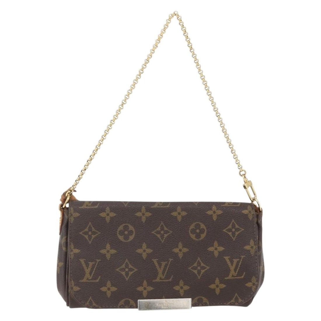 Louis Vuitton Monogram Canvas Favorite Brown Handbag 24cm: Louis Vuitton Monogram Canvas Favorite Brown Handbag 24cm This Louis Vuitton Favorite Handbag features the classic monogram canvas in brown, designed for female use. It shows signs of wear including s