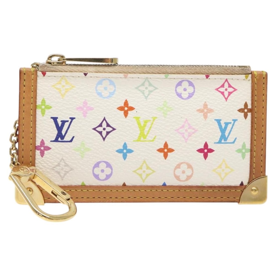 Louis Vuitton Multicolor Monogram Canvas Pochette Cles Small Purse: Louis Vuitton Multicolor Monogram Canvas Pochette Cles Small Purse This Louis Vuitton Pochette Cles is crafted from multicolor monogram canvas designed for women. It features a compact size suitable f