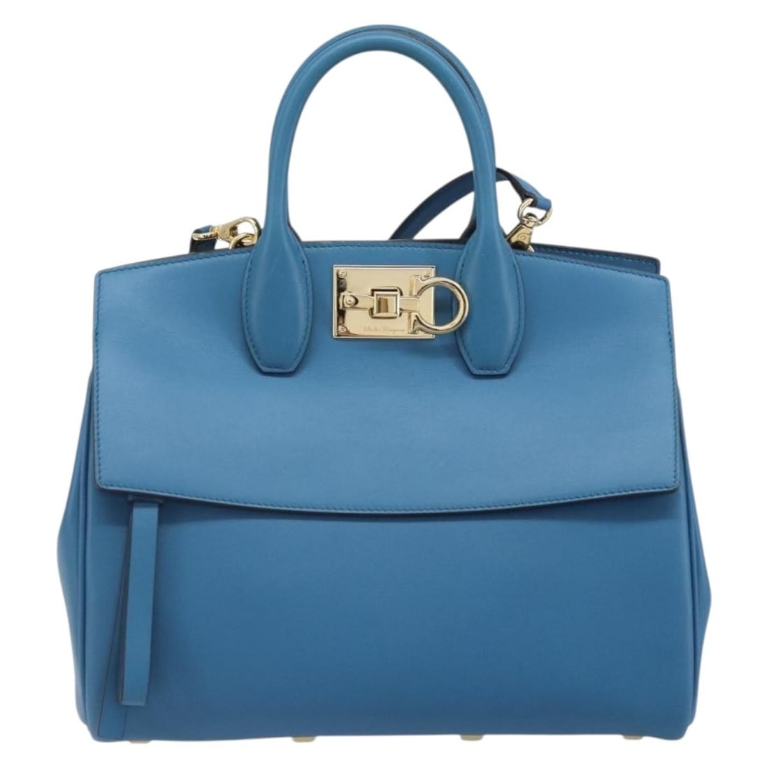 Blue Leather Studio Satchel by Salvatore Ferragamo for Women (1 of 18)