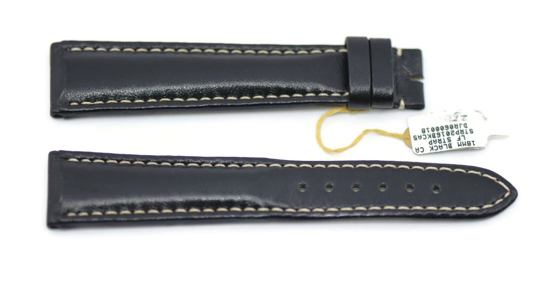 Daniel Jean Richard Black Leather Watch Strap 20mm Authentic (1 of 2)