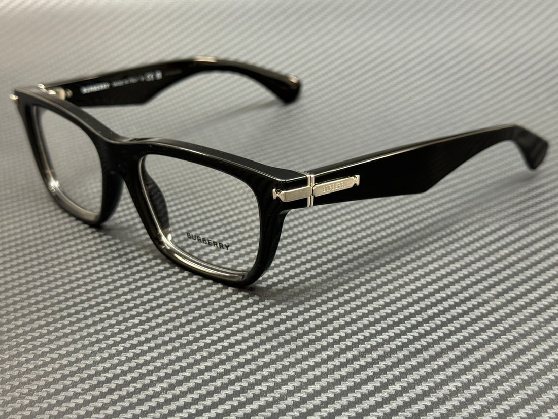 Burberry BE2419 3001 Black Silver Men's Eyeglasses with Authenticity Certificate (1 of 5)