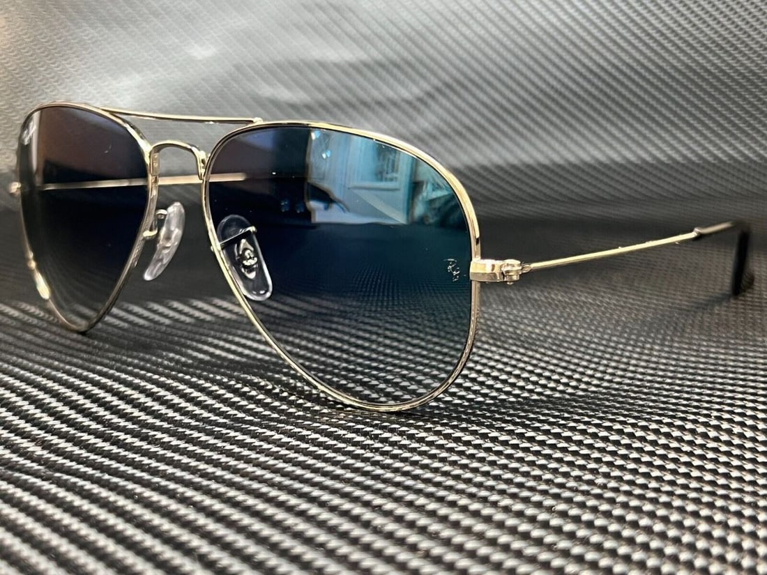 Ray-Ban RB3025 003 3F Silver Aviator Sunglasses UV400 with Blue Lenses (1 of 5)