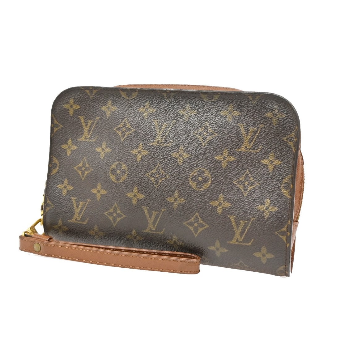 Louis Vuitton Monogram Canvas Pochette Orsay Clutch 24cm: Louis Vuitton Monogram Canvas Pochette Orsay Clutch 24cm The Louis Vuitton Pochette Orsay is a pre-owned women's clutch crafted from brown monogram canvas. It features a compact design suitable for ca