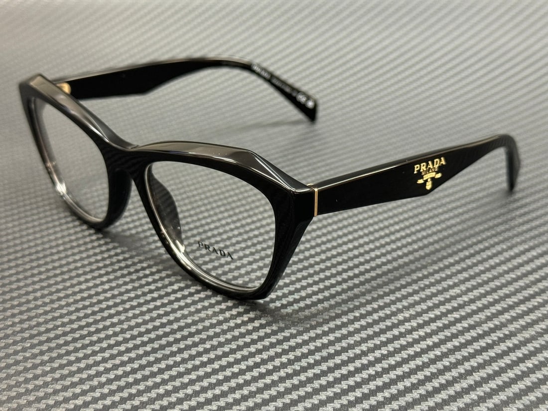 Women's Black PRADA PR A20V 16K1O1 Eyeglass Frames 54mm with Original Accessories (1 of 5)