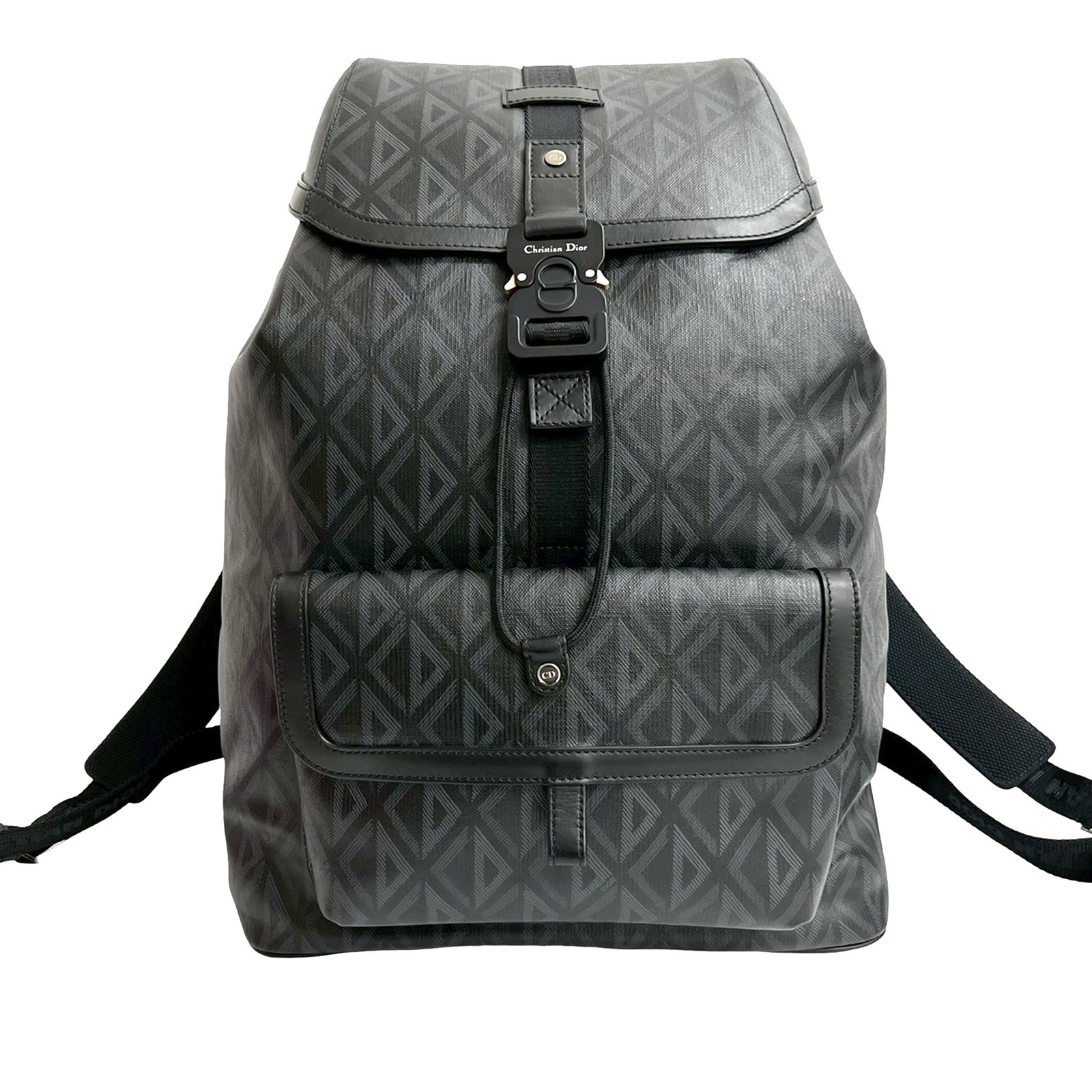 Dior Hit the Road Backpack in Black CD Diamond Coated Canvas (1 of 10)