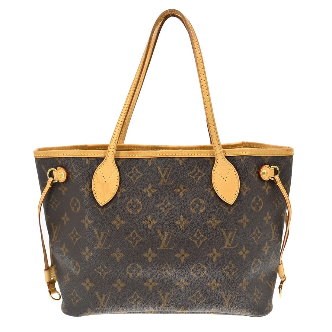 Louis Vuitton Neverfull PM Monogram Canvas Tote Bag M40155 Brown: Louis Vuitton Neverfull PM Monogram Canvas Tote Bag M40155 Brown This Louis Vuitton Neverfull PM tote handbag features the iconic monogram canvas and leather exterior with double handles and a hook an