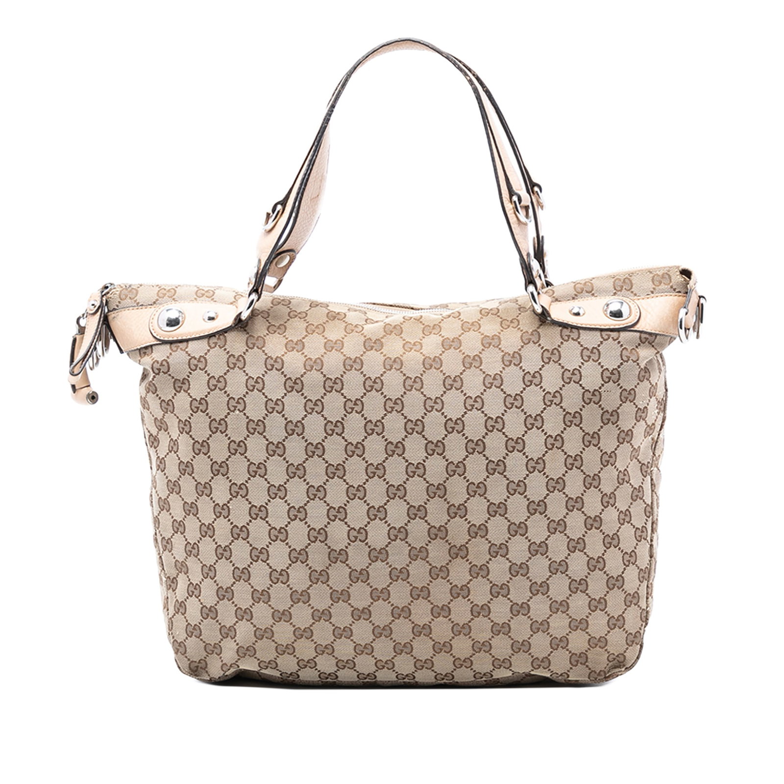 Gucci Icon Bit Brown Canvas Satchel with Leather Accents (1 of 7)