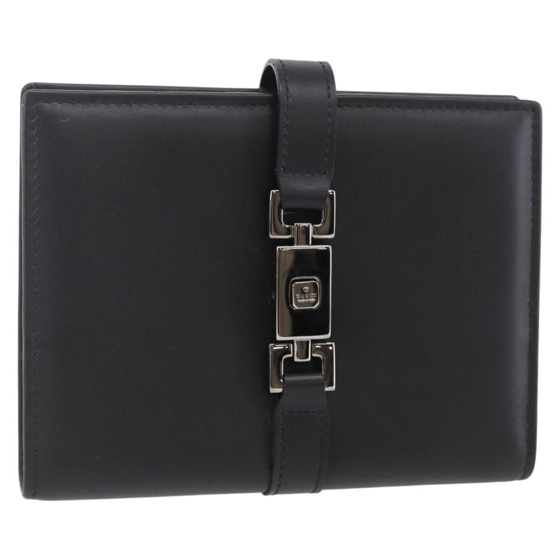 Black Leather Jackie Day Planner Organizer by Gucci with Silver Accents (1 of 18)