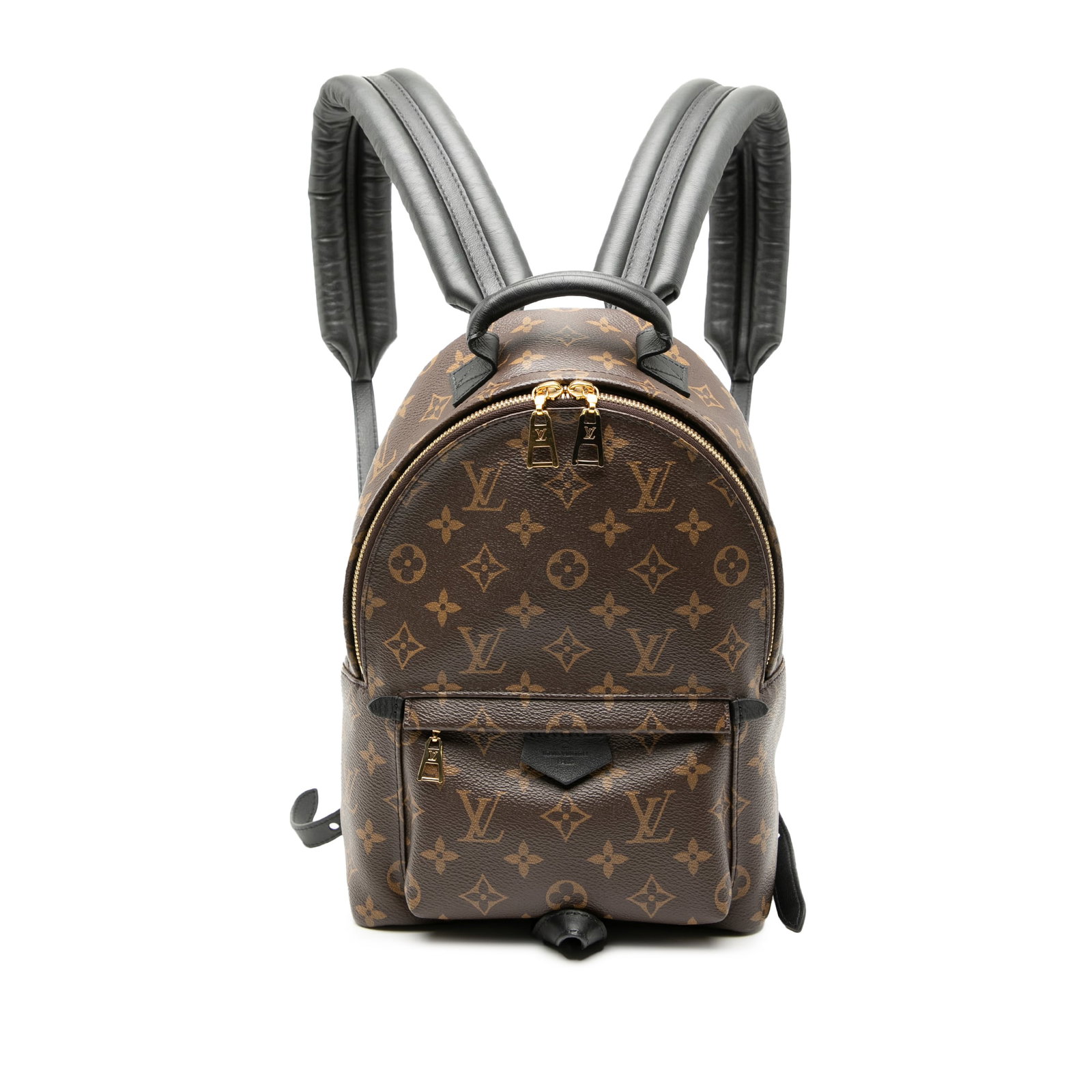 Louis Vuitton Palm Springs PM Backpack Monogram Canvas Brown: Louis Vuitton Palm Springs PM Backpack Monogram Canvas Brown The Louis Vuitton Palm Springs PM is crafted from monogram canvas and features a flat leather top handle, flat back straps, a top zip closu