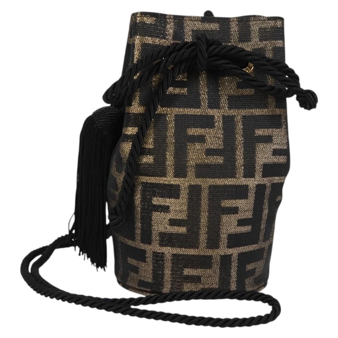 Fendi Zucca Canvas Women's Shoulder Bag Black and Brown with Dust Bag (1 of 18)