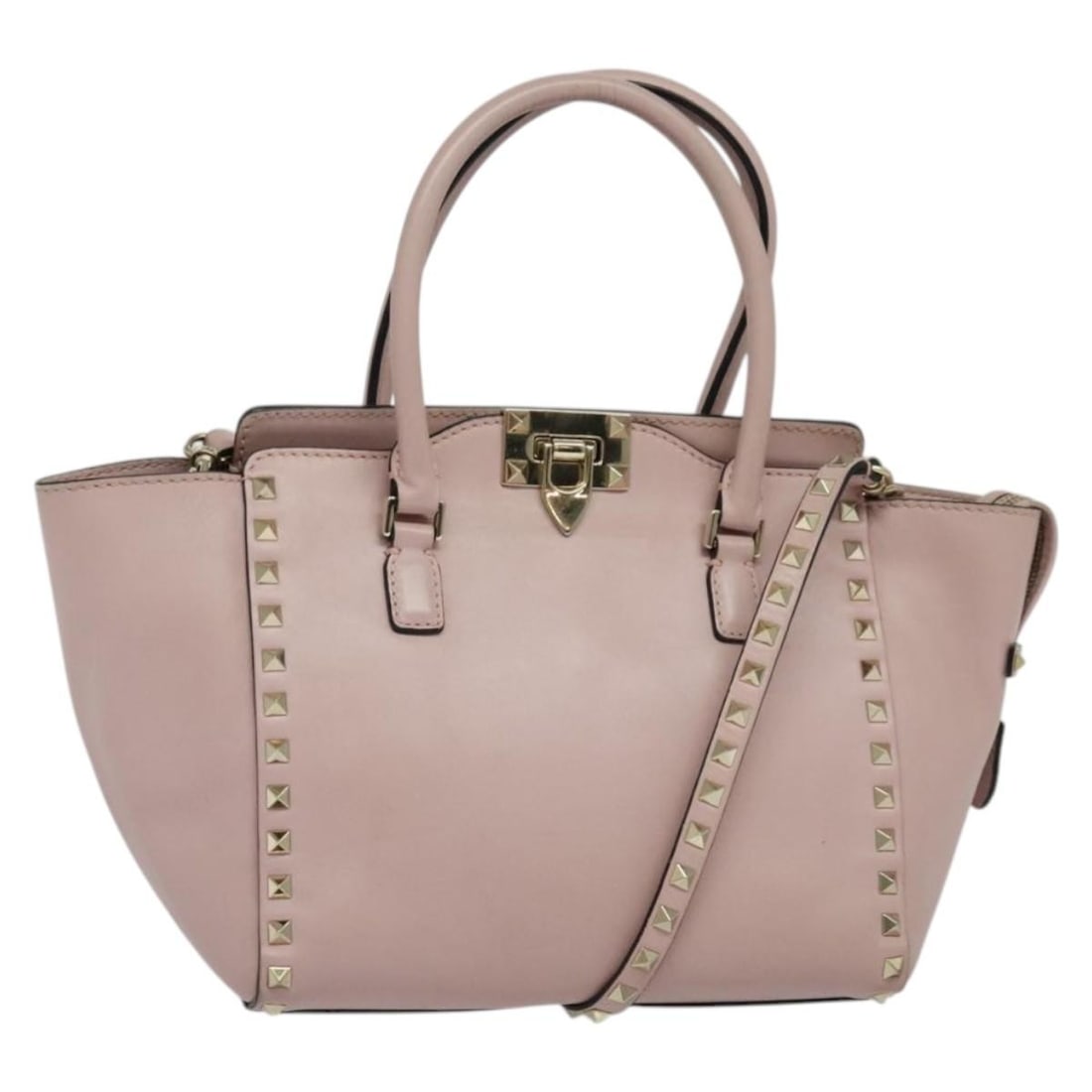 Pink Leather Rockstud Tote Bag by Valentino Garavani 24cm (1 of 18)