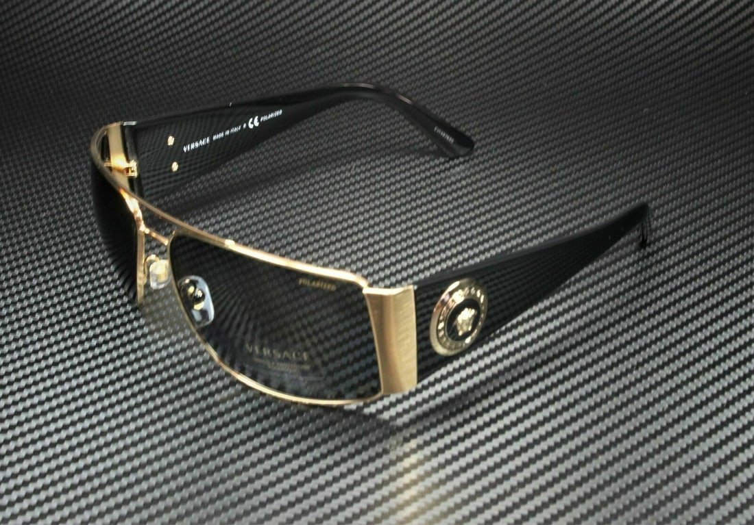 Versace VE2163 100281 Gold Polarized Aviator Sunglasses with UV400 Protection (1 of 4)