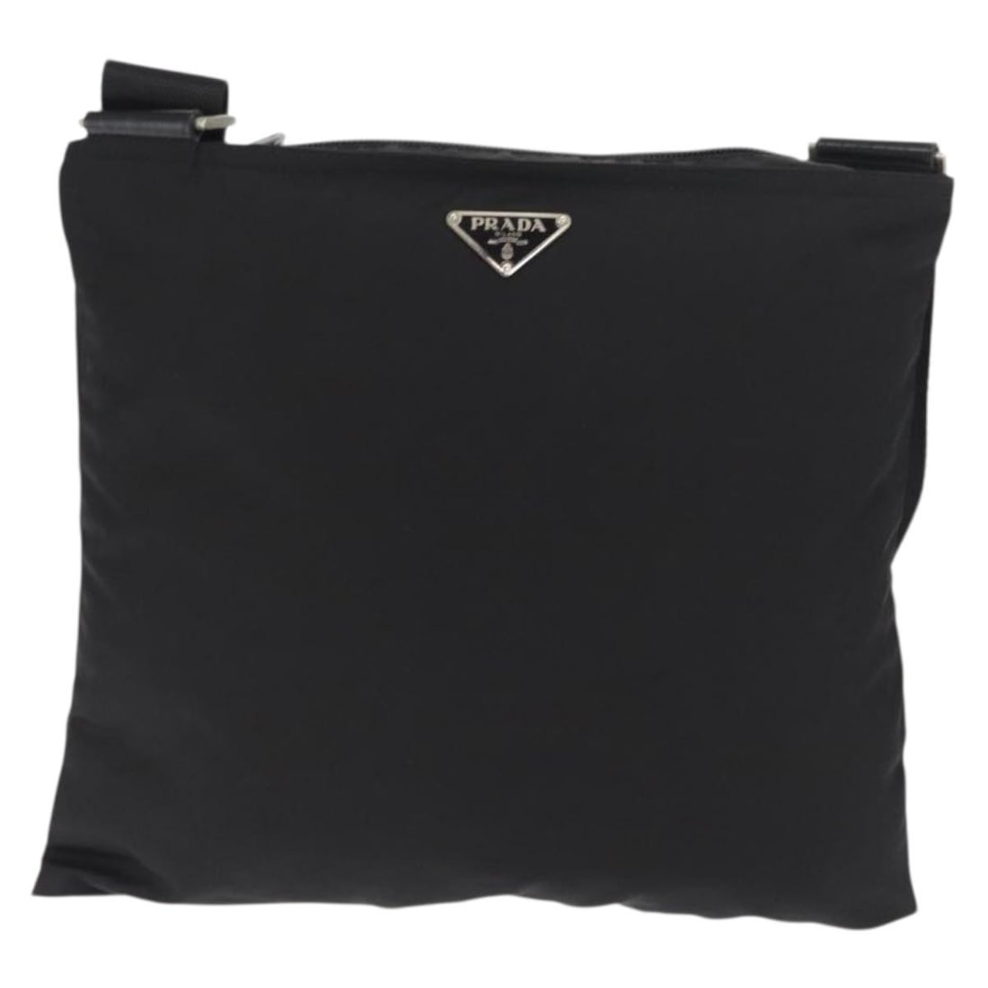 Black Nylon Messenger Bag by Prada Zip Top Unisex Design (1 of 18)