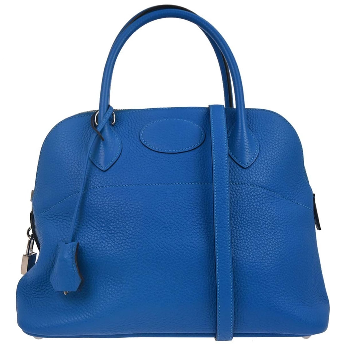 Hermes Bolide 31 Blue Taurillon Clemence Leather Satchel with Double Handles (1 of 10)