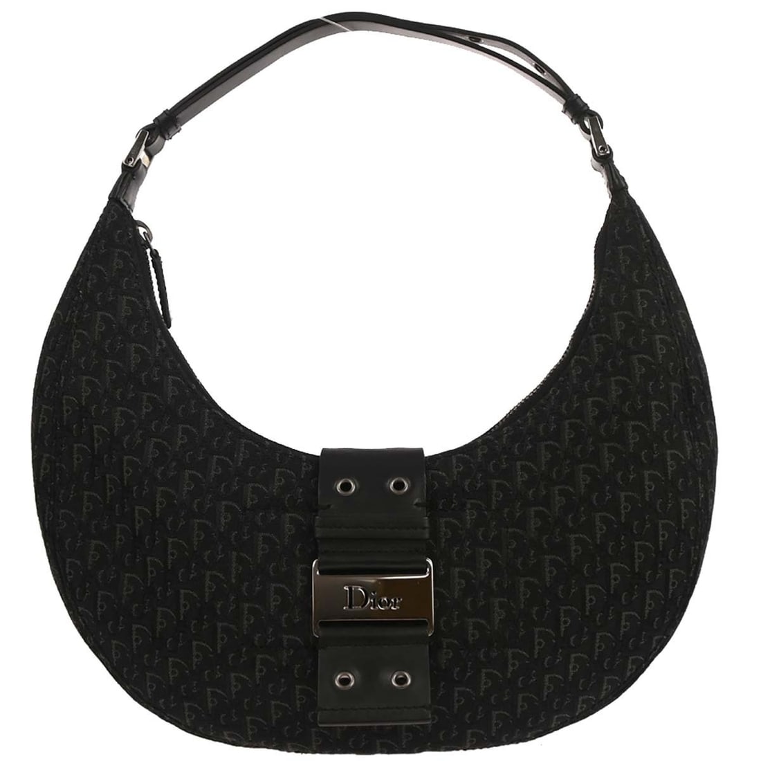 Black Trotter Top Handle Bag Christian Dior Canvas and Leather BOB0023 (1 of 10)