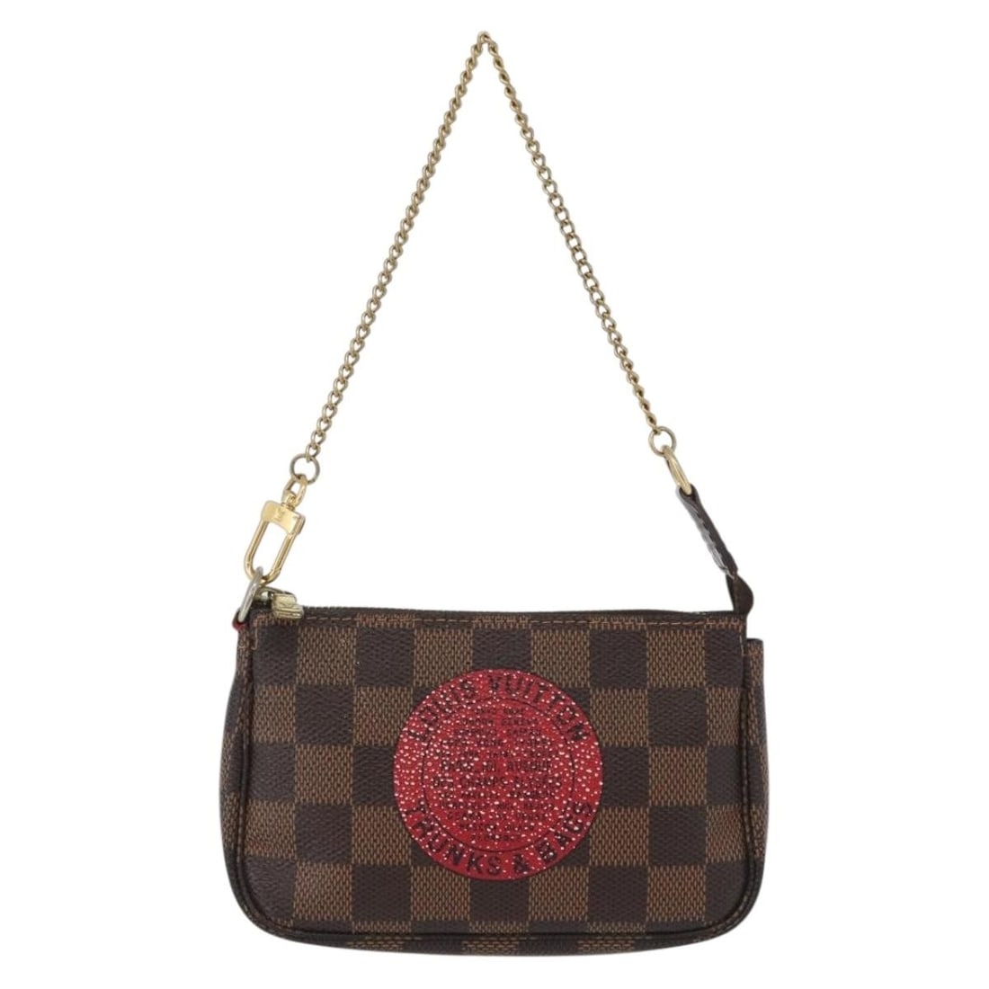 Limited Edition Pochette Accessoires Canvas Bag by Louis Vuitton: Limited Edition Pochette Accessoires Canvas Bag by Louis Vuitton This Louis Vuitton Pochette Accessoires is a limited edition handbag crafted in brown Damier canvas. Designed for women, it features a