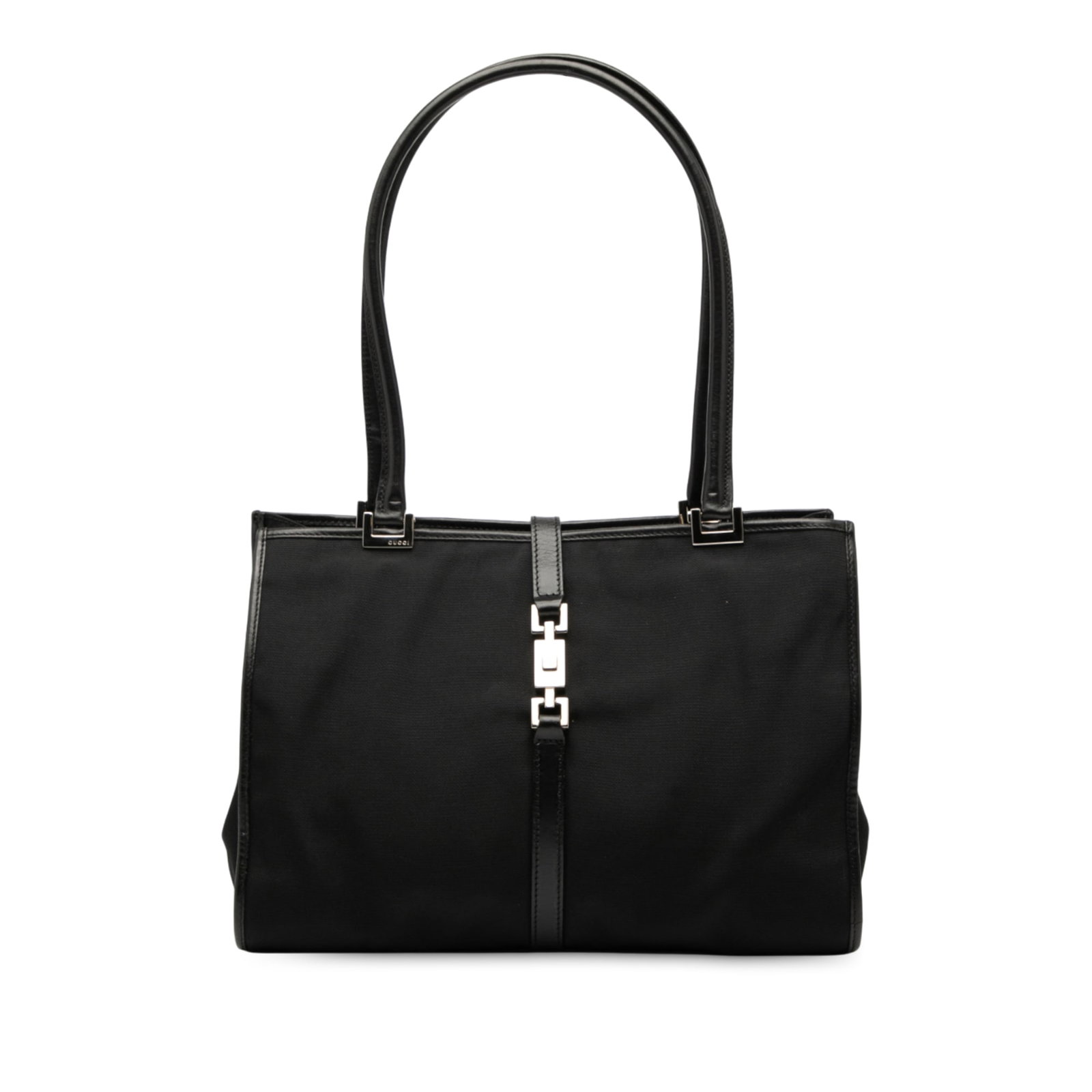 Gucci Black Nylon Jackie Tote with Leather Trim (1 of 7)