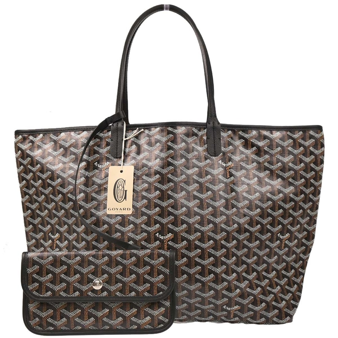 Goyard Black Saint Louis PM Tote Bag PVC Leather (1 of 10)