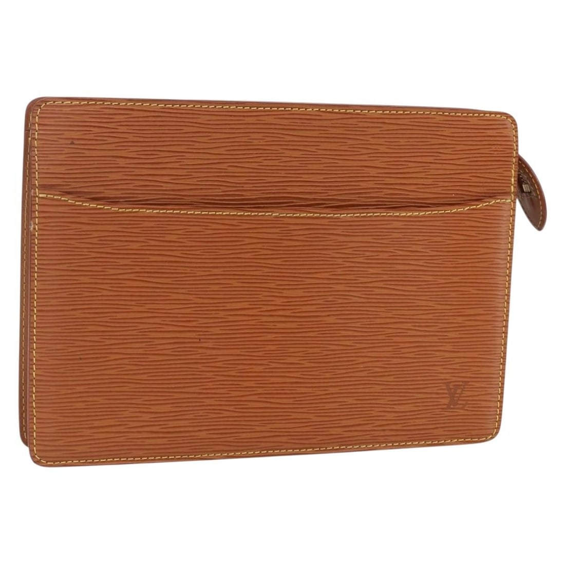 LOUIS VUITTON Epi Leather Pochette Homme Clutch Bag M52528 Brown Zipangu Gold: LOUIS VUITTON Epi Leather Pochette Homme Clutch Bag M52528 Brown Zipangu Gold The LOUIS VUITTON Epi Pochette Homme Bag is a stylish clutch crafted from premium Epi leather, featuring a sophisticated b