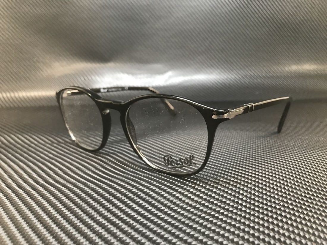 Persol PO3007VM 95 Black Eyeglasses with Demo Lenses and Authenticity Certificate (1 of 4)