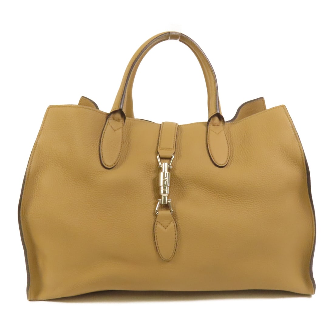 Jackie Soft Beige Calfskin Tote with SHW by Gucci Model 362970 (1 of 14)
