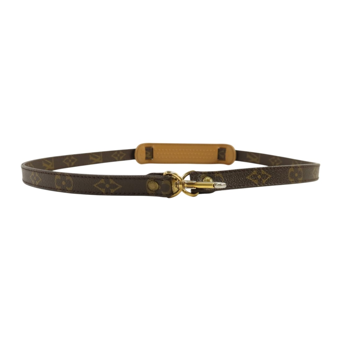 Louis Vuitton Monogram Brown Shoulder Strap with Gold Hardware (1 of 8)