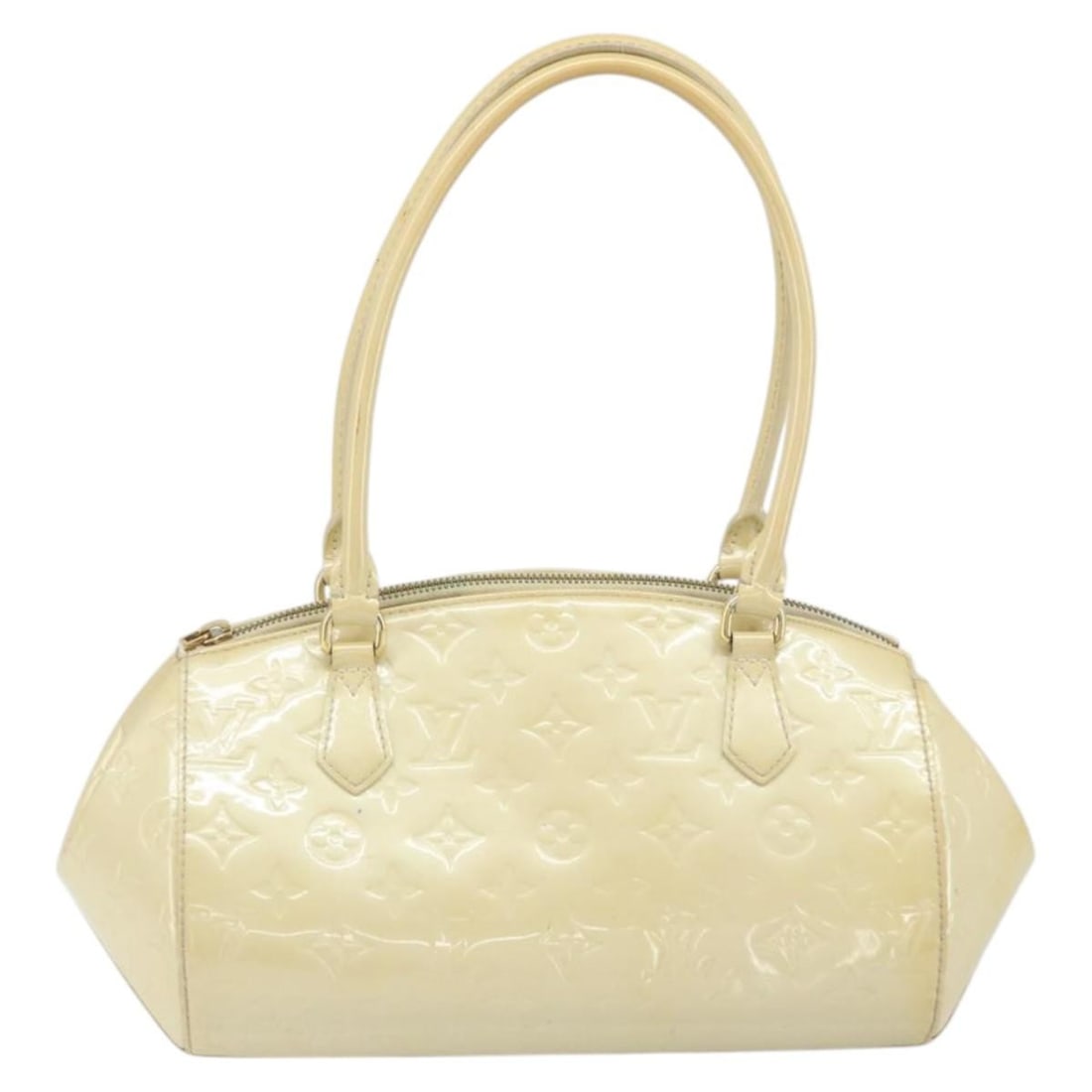 Louis Vuitton Sherwood Patent Leather Handbag Brown 34cm (1 of 18)