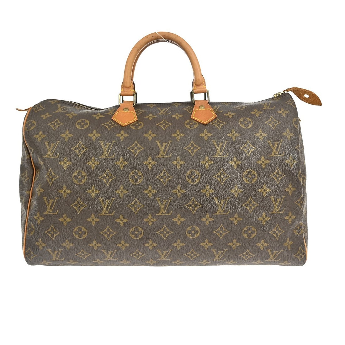 Louis Vuitton Brown Canvas Speedy Bag 40cm France: Louis Vuitton Brown Canvas Speedy Bag 40cm France This Louis Vuitton Speedy handbag features the iconic monogram canvas design in brown. Designed for women, it is crafted from durable canvas and inclu