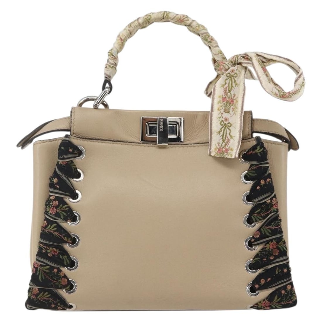 Fendi Leather Peekaboo Shoulder Bag with Ribbon Whipstitch Detail (1 of 18)
