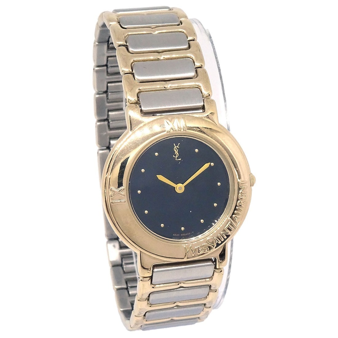 Yves Saint Laurent Women's Quartz Bracelet Watch Black Dial Stainless Steel: Yves Saint Laurent Women's Quartz Bracelet Watch Black Dial Stainless Steel This Yves Saint Laurent quartz wristwatch features a round black analog dial set in a 32 mm stainless steel case with silver