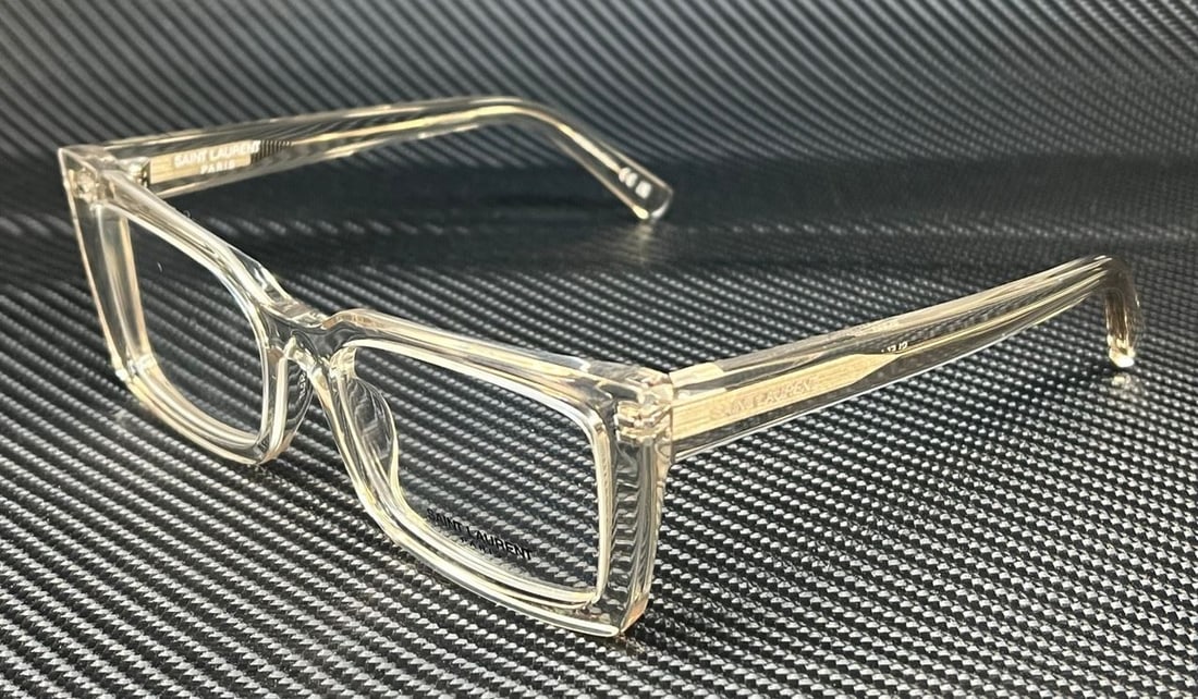 Saint Laurent SL 554 004 Beige Transparent Women's Eyeglasses with Authenticity Certificate (1 of 5)