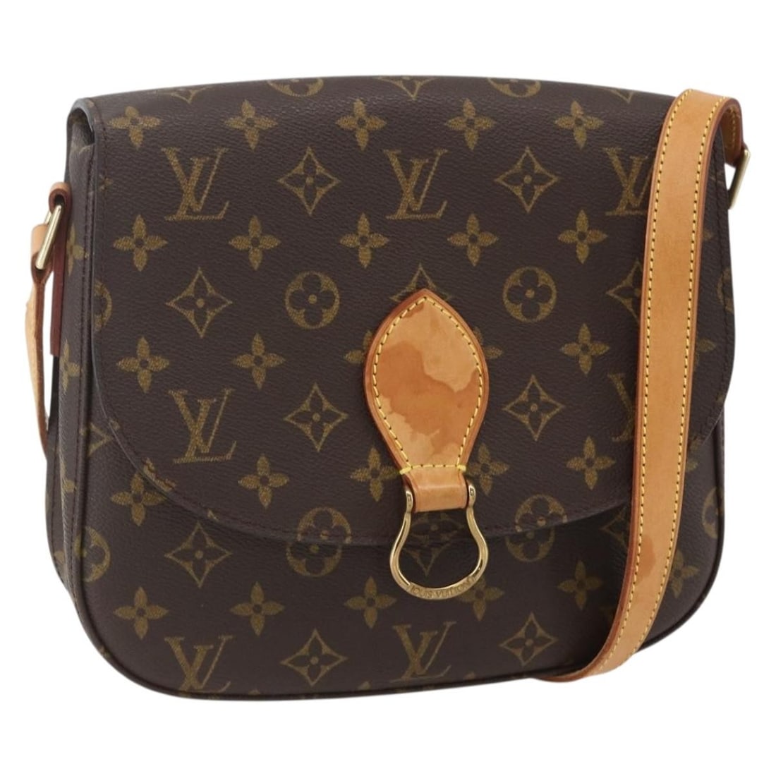 Saint Cloud Shoulder Bag in Brown Louis Vuitton Monogram Canvas: Saint Cloud Shoulder Bag in Brown Louis Vuitton Monogram Canvas This Louis Vuitton Saint Cloud handbag features the classic monogram canvas and is designed for women. The bag is brown and includes a s