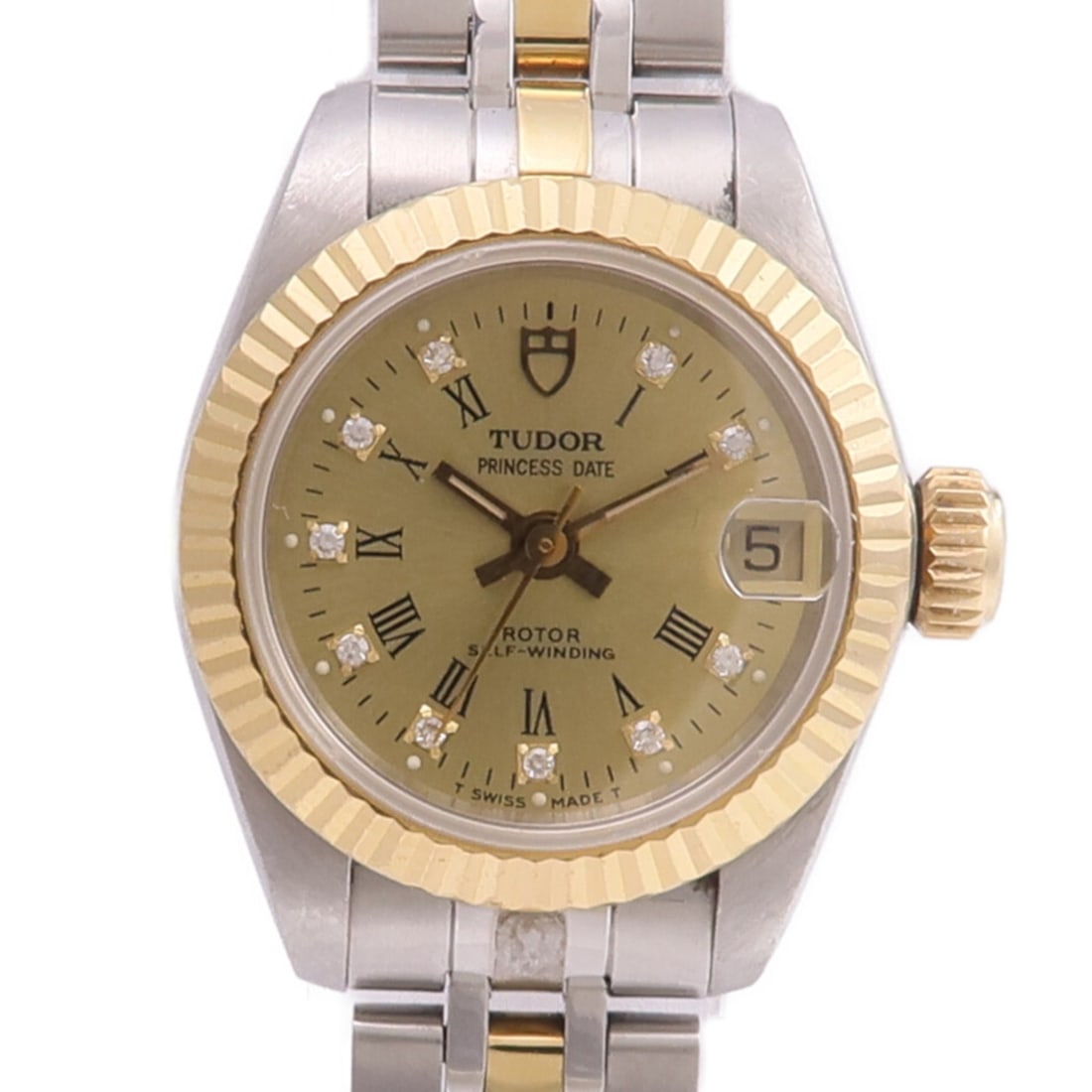 TUDOR Princess Oysterdate Women's Automatic Two Tone Gold Stainless Steel Watch (1 of 15)