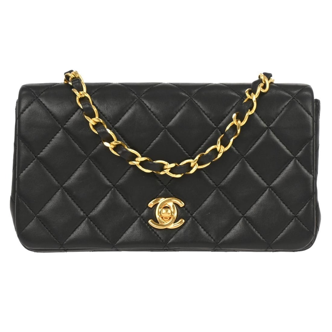 Chanel Mini Matelasse Quilted Lambskin Leather Crossbody Full Flap Bag (1 of 10)