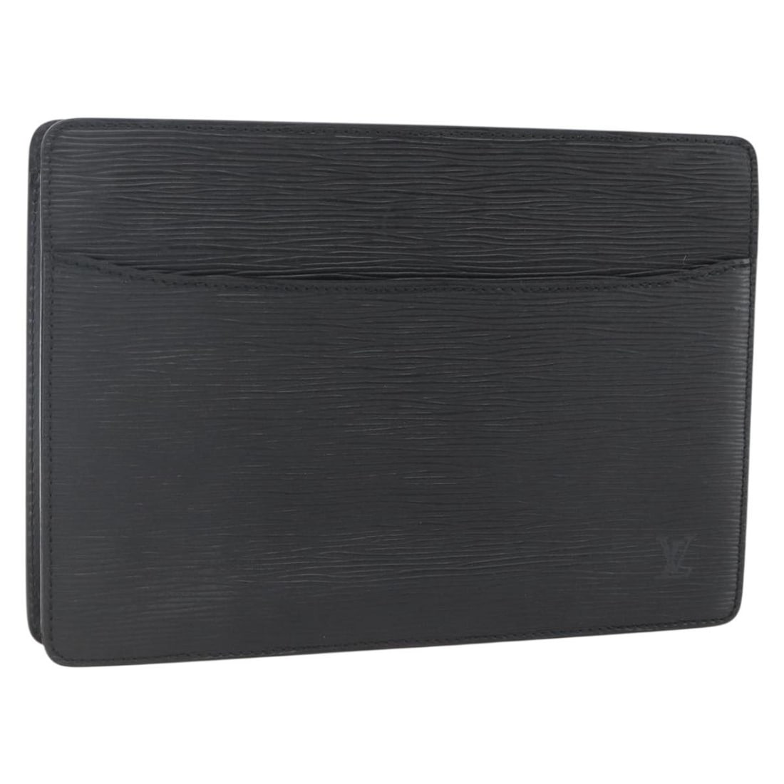 Black Epi Leather Louis Vuitton Pochette Homme M52522 Clutch Bag: Black Epi Leather Louis Vuitton Pochette Homme M52522 Clutch Bag This Louis Vuitton Epi Pochette Homme clutch bag features black Epi leather and is designed for a sleek and practical style. The bag is