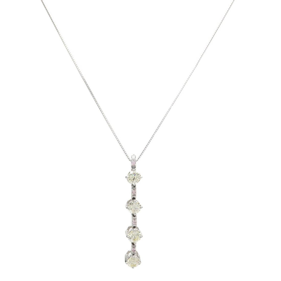 JEWELRY Pink Diamond Necklace in 18K White Gold (1 of 7)