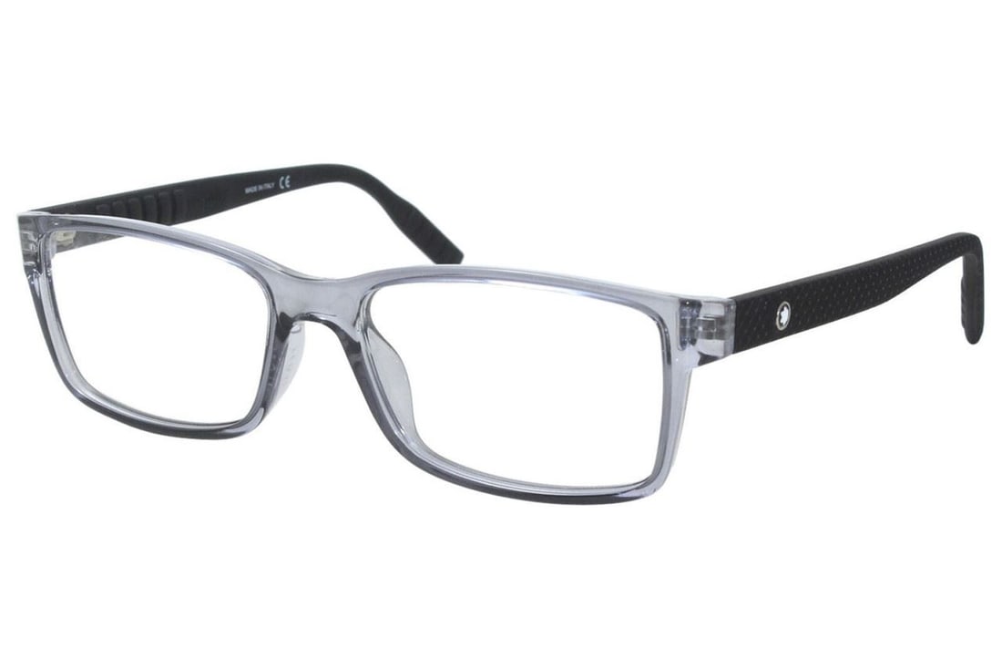 Mont Blanc MB0066O 003 Men's Grey Rectangle Eyeglasses 56 mm: Mont Blanc MB0066O 003 Men's Grey Rectangle Eyeglasses 56 mm Discover the elegance of Mont Blanc MB0066O 003 eyeglasses, designed for the modern man. These stylish rectangular frames feature a sophist
