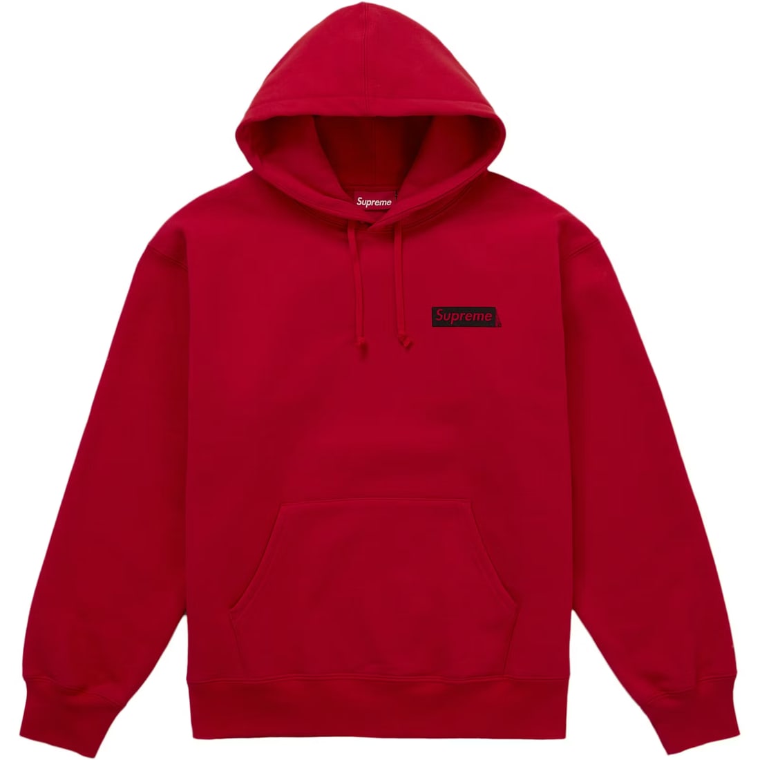 Red Pullover Hoodie with President Graphic by Supreme in Extra Large (1 of 2)