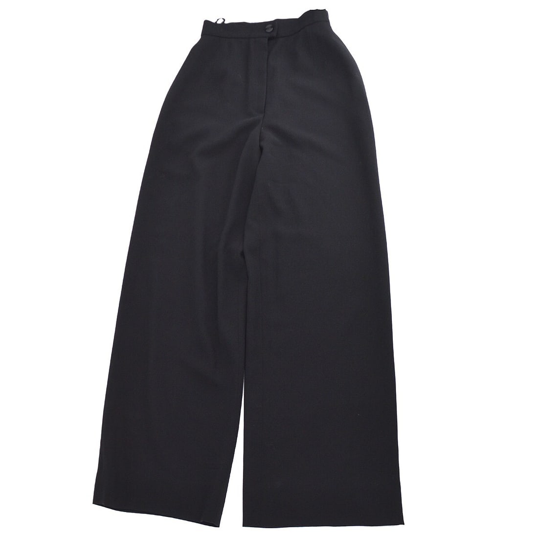 Chanel Vintage Black Dress Pants #38 100% Wool High Rise (1 of 6)