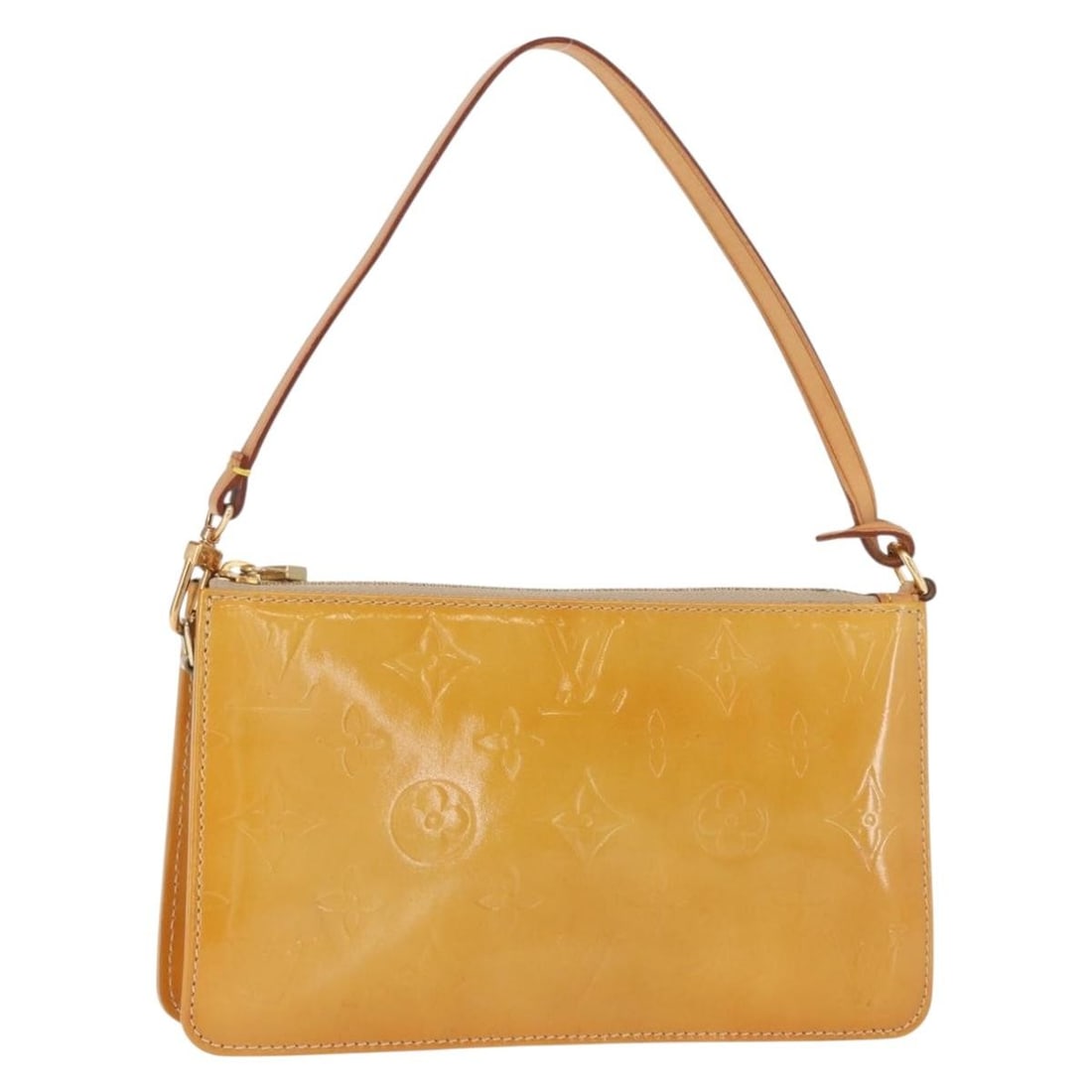 LOUIS VUITTON Monogram Vernis Lexington Pouch Beige M91010 Authentic (1 of 18)