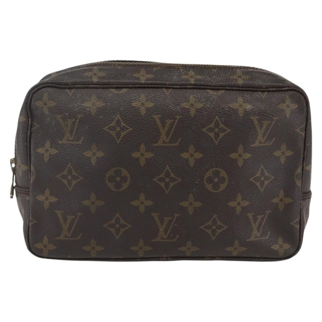 Louis Vuitton Monogram Canvas Unisex Trousse Toilette 23x15x5.5cm: Louis Vuitton Monogram Canvas Unisex Trousse Toilette 23x15x5.5cm Louis Vuitton Trousse Toilette is a unisex toiletry pouch crafted from brown monogram canvas. It features metal fittings and practical