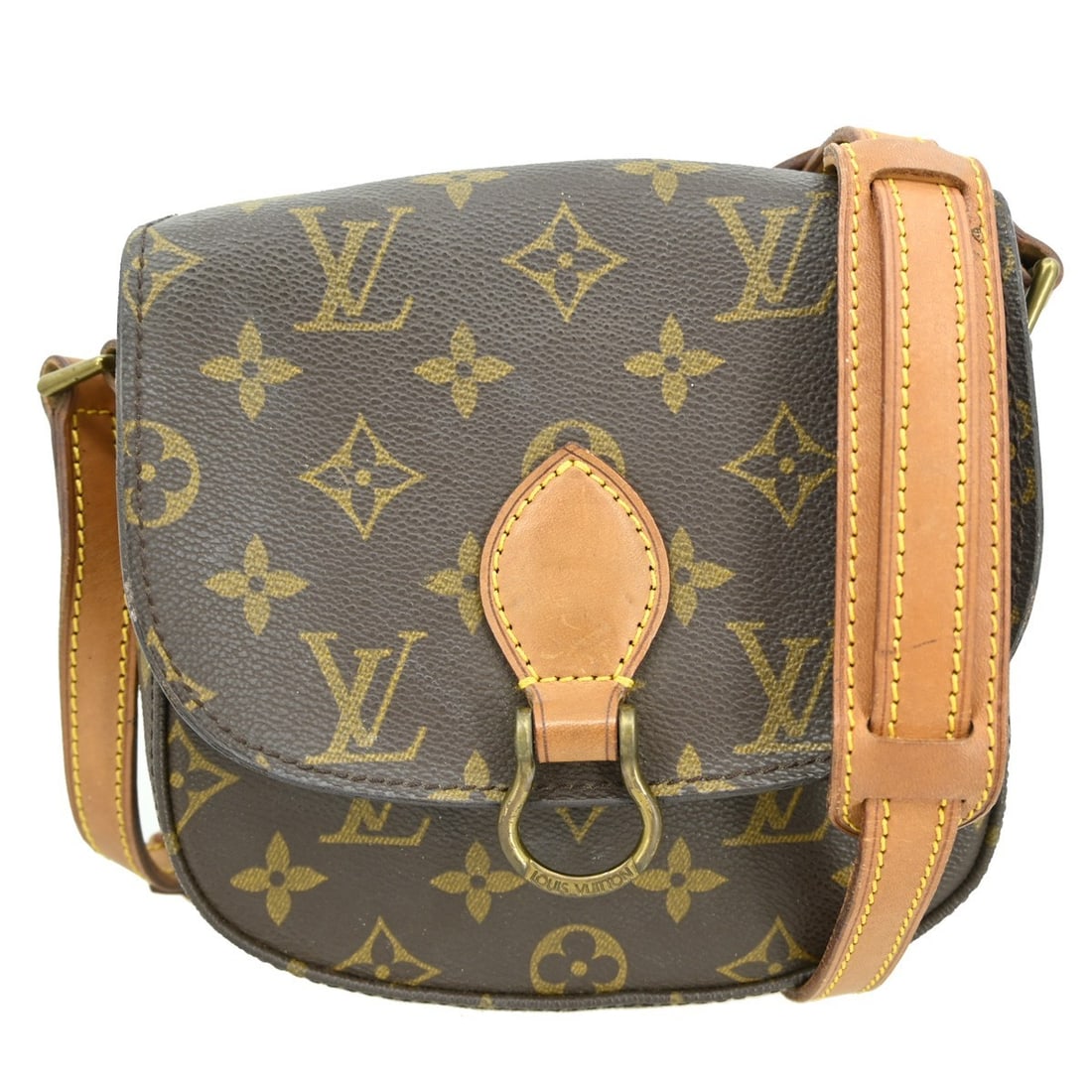 Louis Vuitton Saint Cloud PM Brown Monogram Canvas Small Shoulder Bag: Louis Vuitton Saint Cloud PM Brown Monogram Canvas Small Shoulder Bag This Louis Vuitton Saint Cloud PM shoulder bag features the iconic monogram canvas with leather trim and a beige leather crossbody
